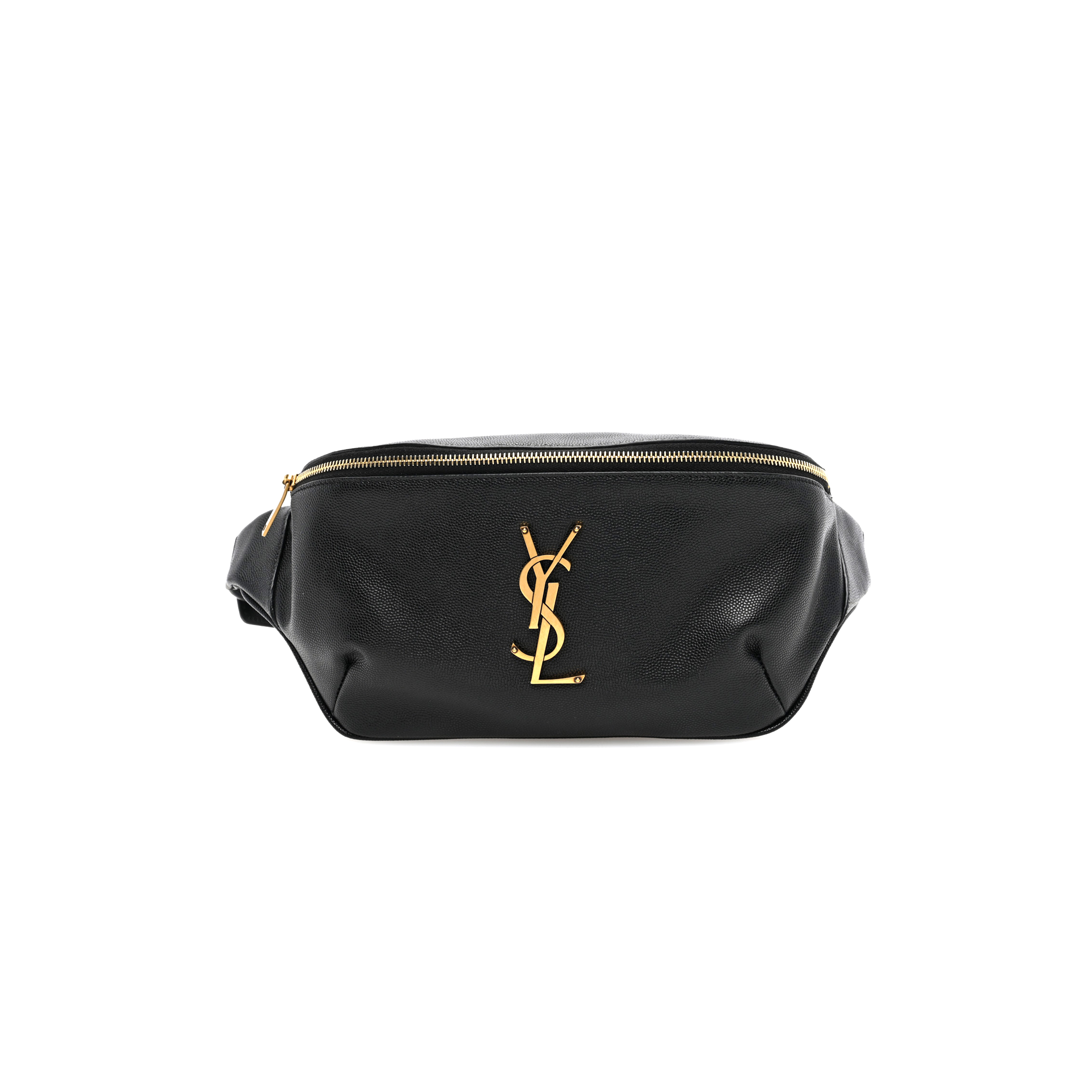 YSL CASSANDRE CLASSIC BELT BAG IN GRAIN DE POUDRE EMBOSSED LEATHER 589959DME0W1000 (25*14*3.5cm)